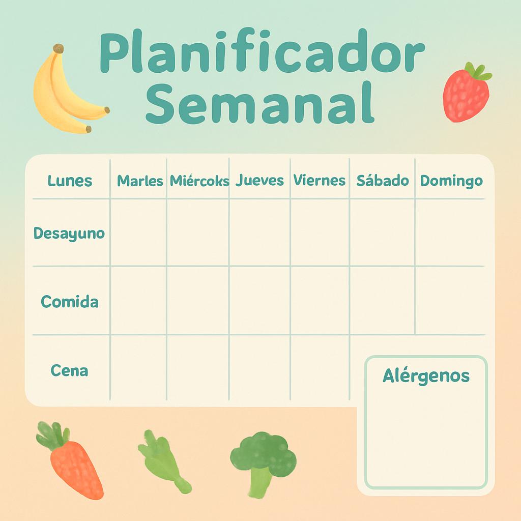 planificador de menu para bebe